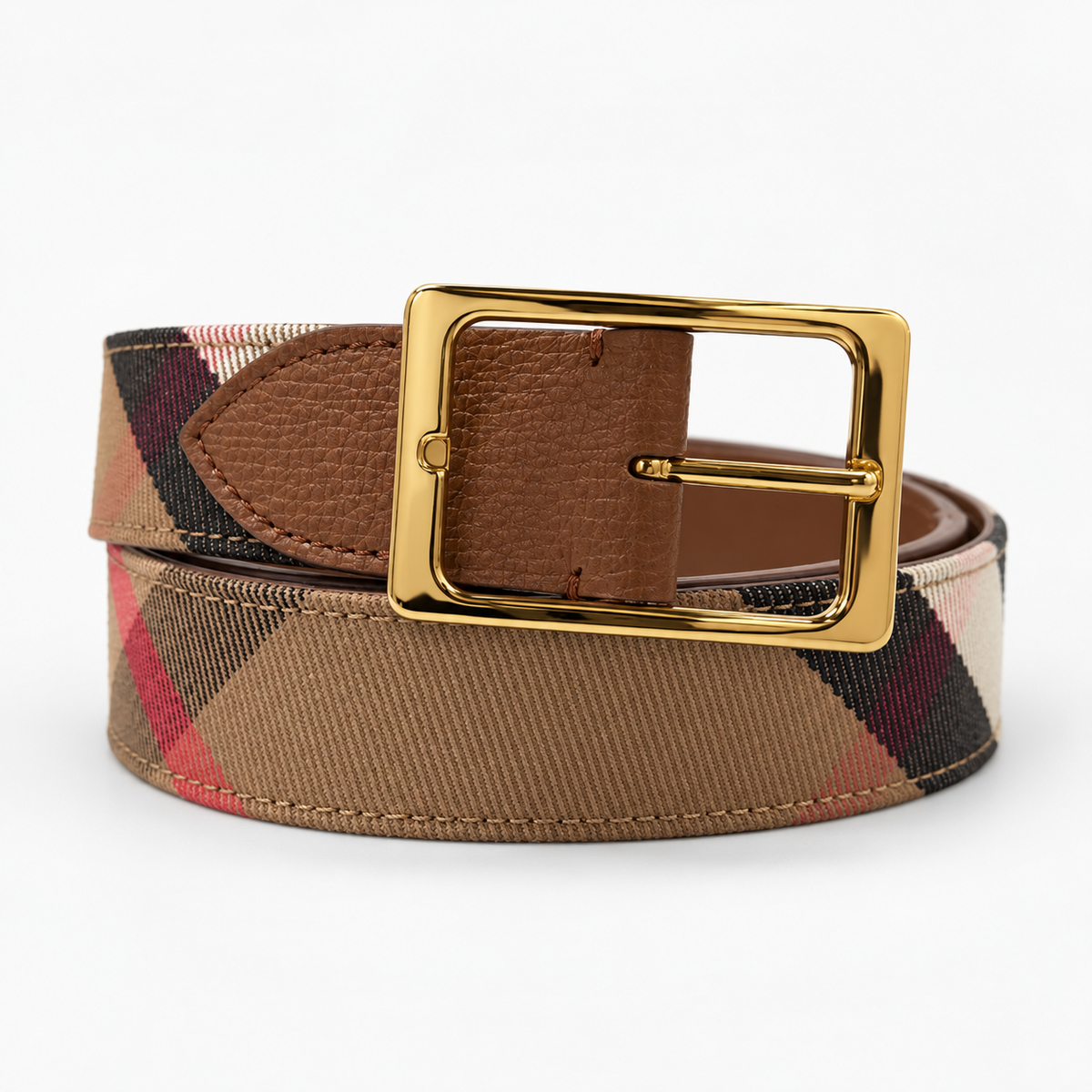 BURBERRY Reversible Brown Leather Women’s Belt 81149751