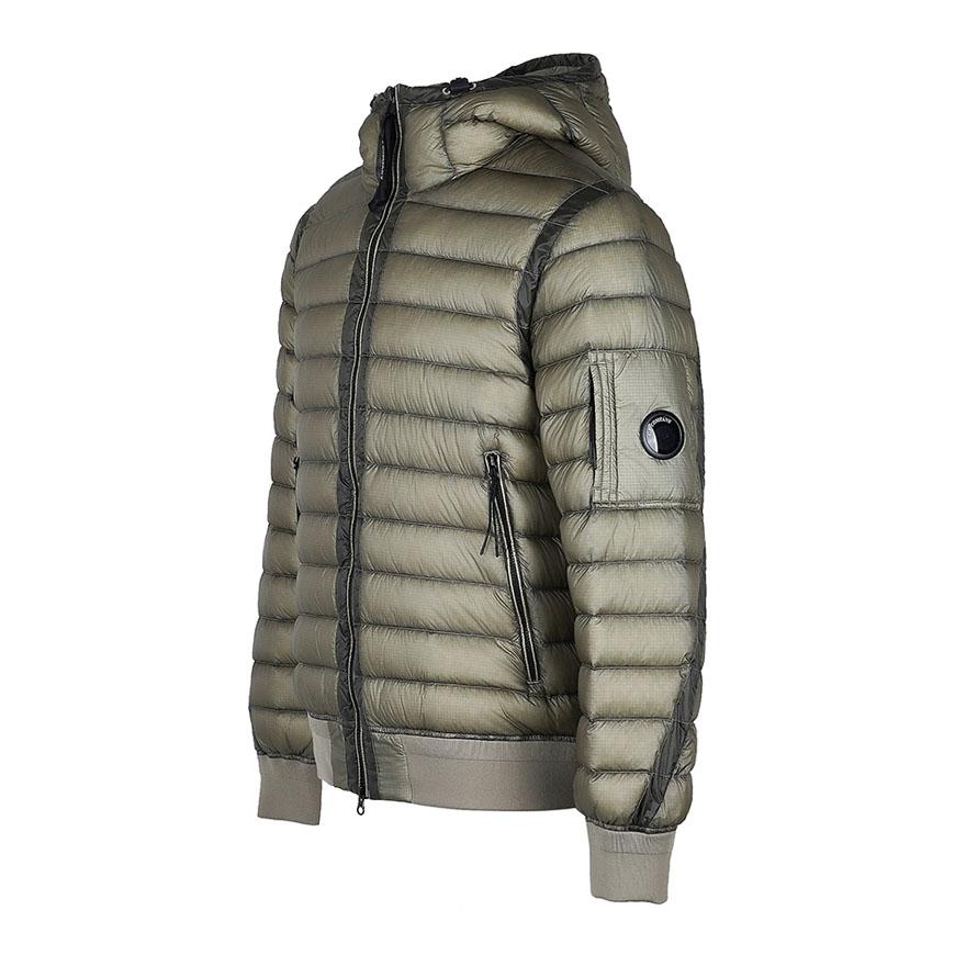 CP Company Men DD Shell Hooded Lens Down Jacket Green