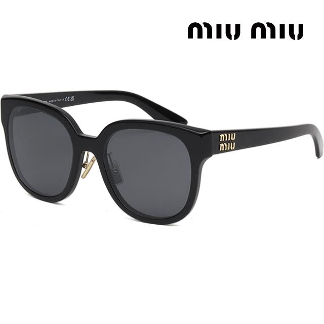 Miu Miu Black Acetate Square Oversized Unisex Sunglasses SMU01Z 1AB 5S0