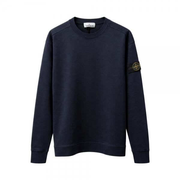 STONE ISLAND Heavy Cotton Patch Logo Sweatshirt Navy L1S15 6100057 S0B50 V0020