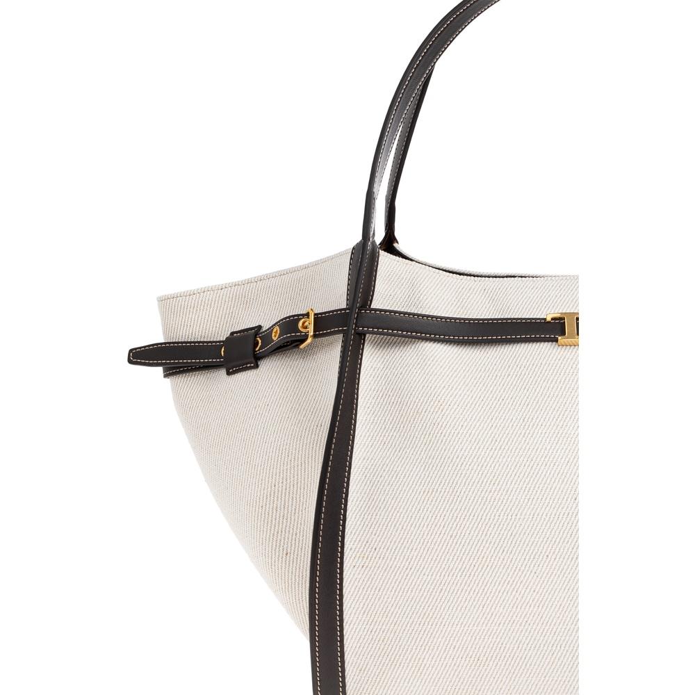 Tods T Timeless Medium Shopper Bag Beige Leather Tote
