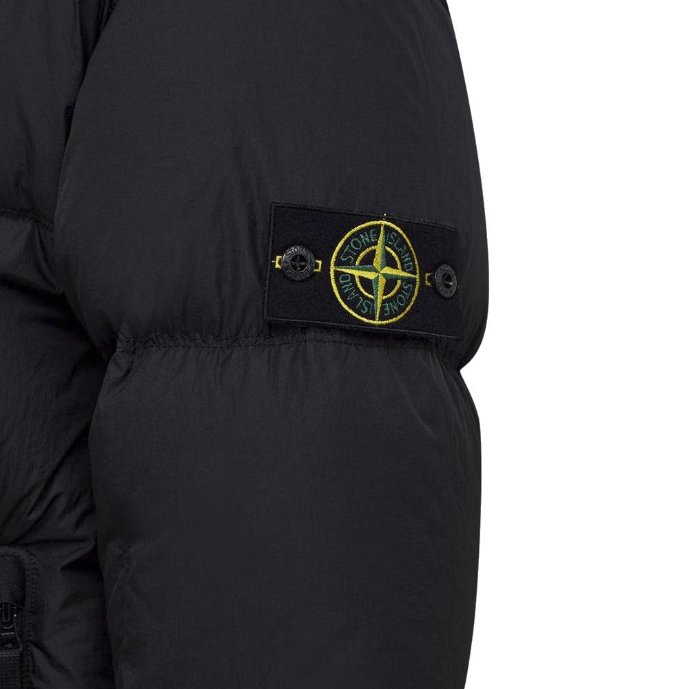STONE ISLAND Black Faded Light Nylon Tela Down Puffer L1S15 4100016 S0302 V0029