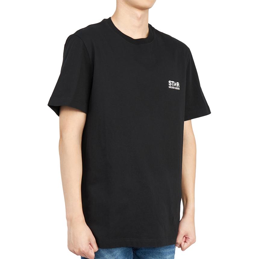 GOLDEN GOOSE Men’s Short Sleeve T-Shirt Navy Cotton