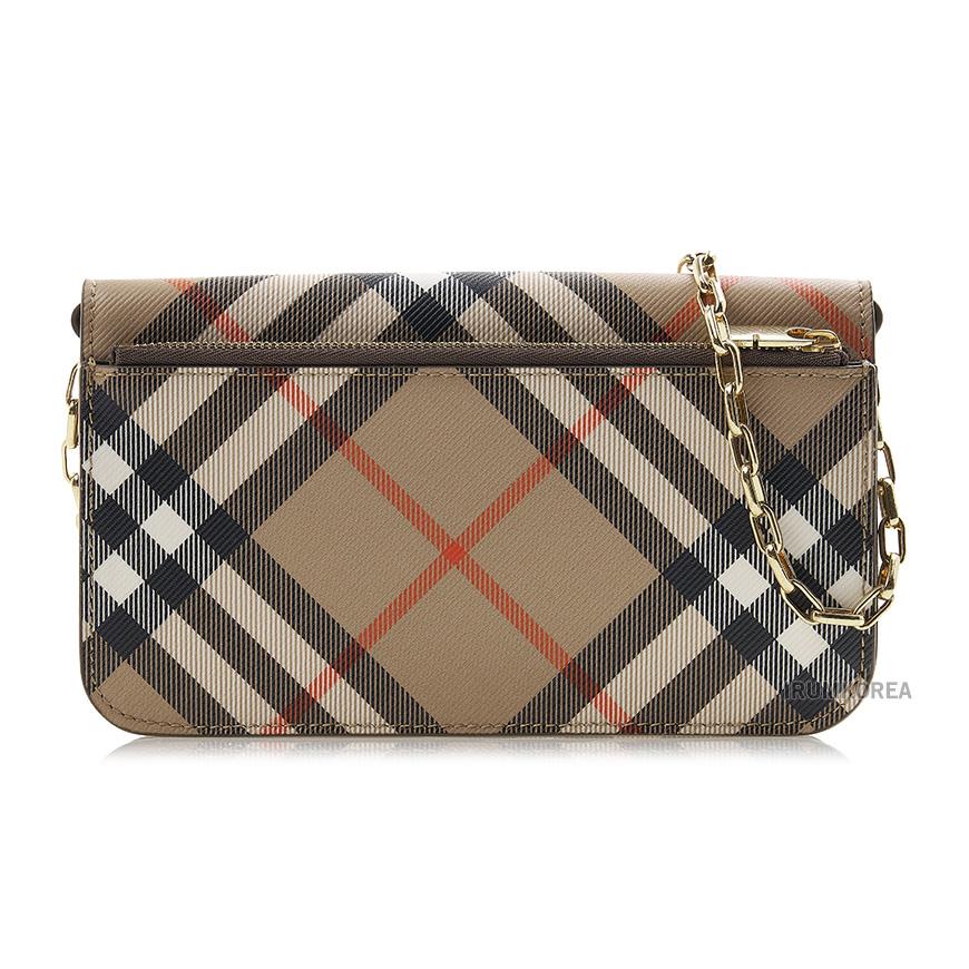 BURBERRY Women’s Check Strap Long Wallet 8095123 LS WALLET ON CHAIN BIN B9368