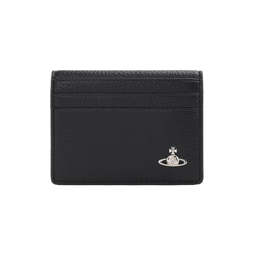 Vivienne Westwood Black Leather Men’s Card Holder Wallet
