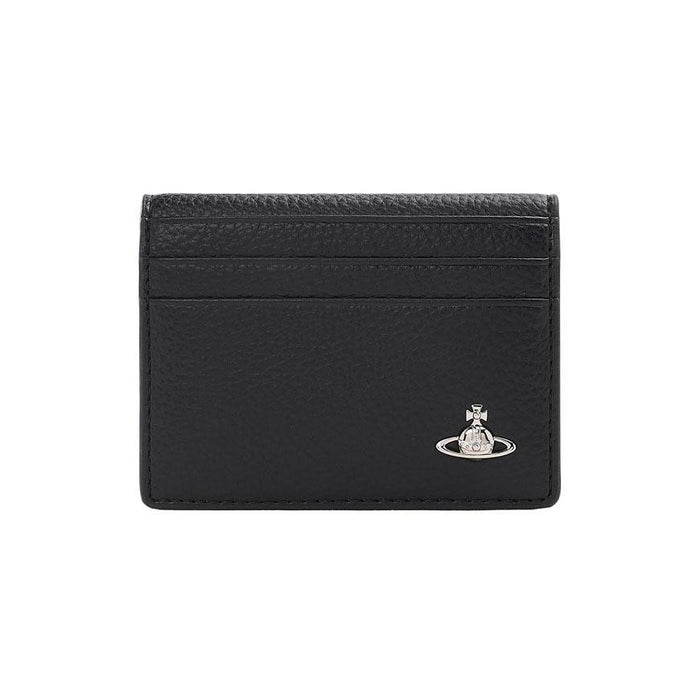 Vivienne Westwood Black Leather Men’s Card Holder Wallet