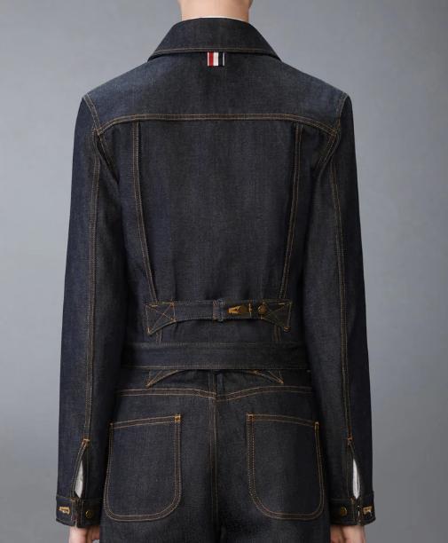 THOM BROWNE Selvedge Denim Shrunken Jacket Navy Women’s FBC948U F11014