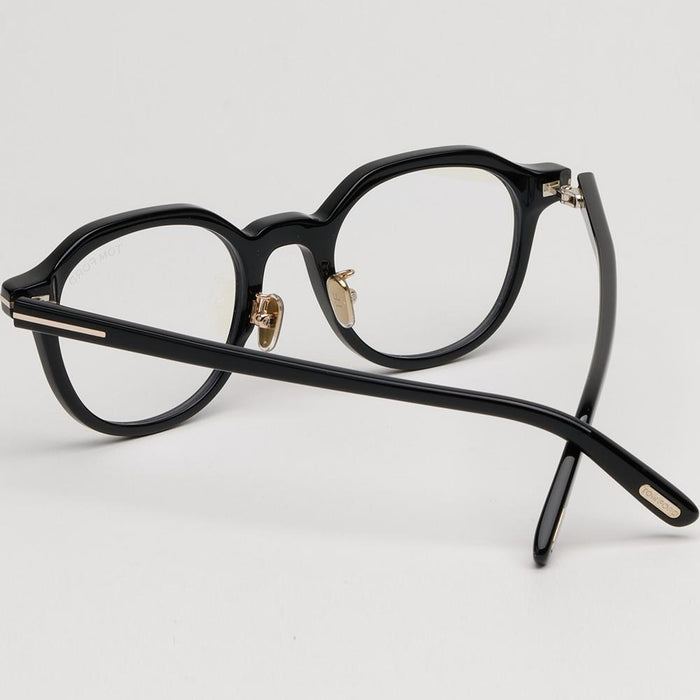 TOM FORD Blue Light Blocking Round Black Acetate Eyeglasses Unisex TF6011KB 001