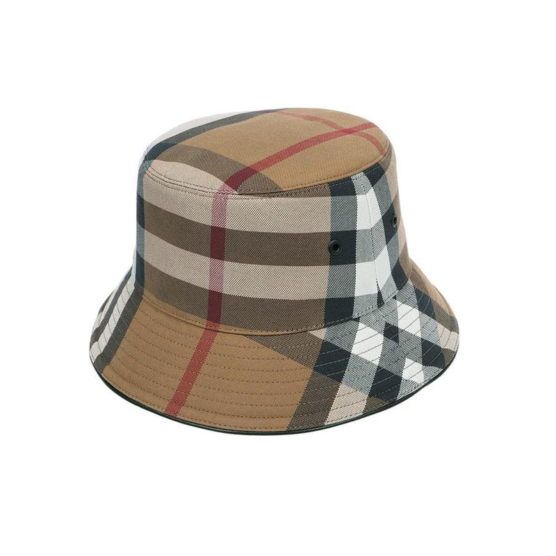 BURBERRY Giant Check Bucket Hat Birch Brown