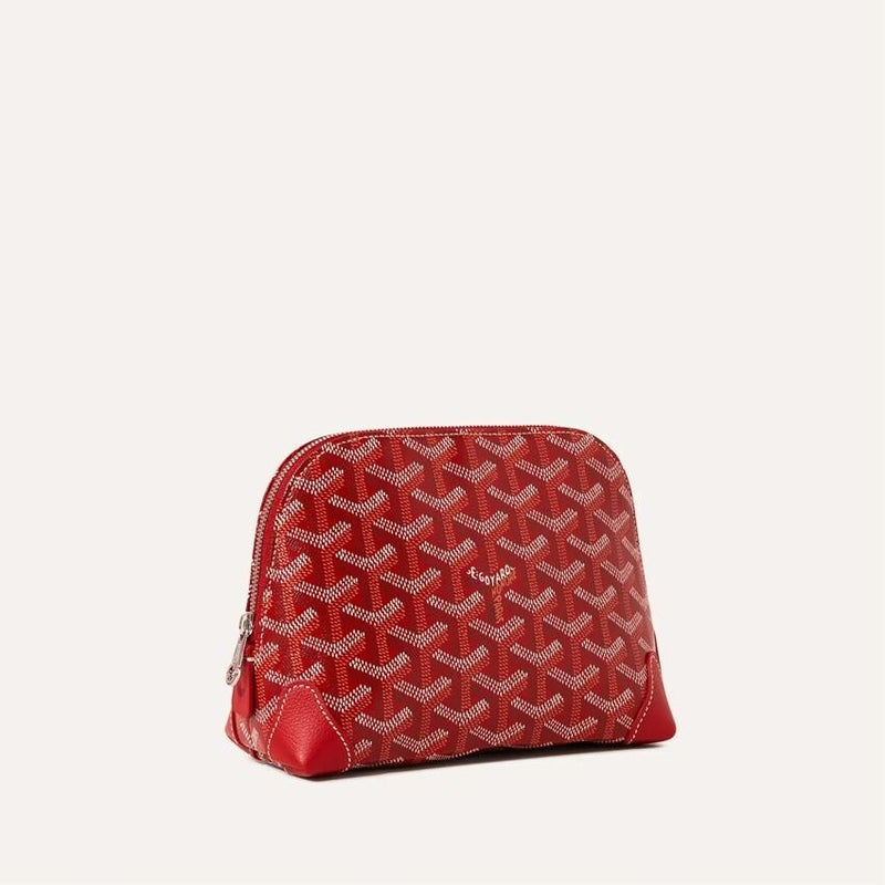 GOYARD Red Vendome Unisex Cosmetic Pouch Clutch VENDOTPMLTY02 CL02