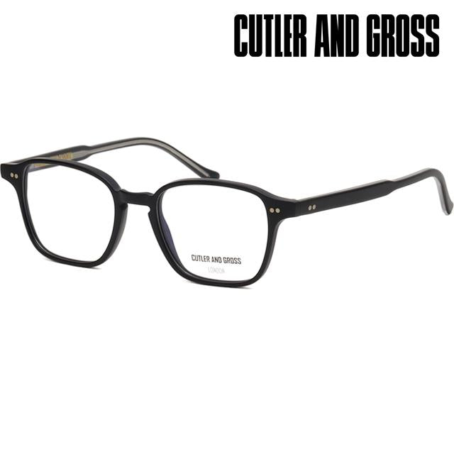 Cutler and Gross Matte Black Lightweight Acetate Eyeglass Frames Un CGOP1360 001