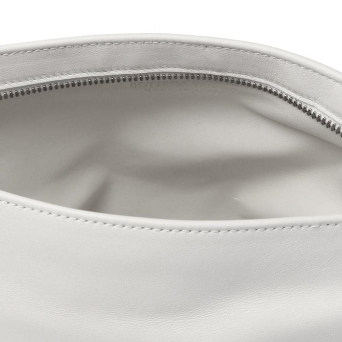 Bottega Veneta White Twist Medium Tote Clutch Bag