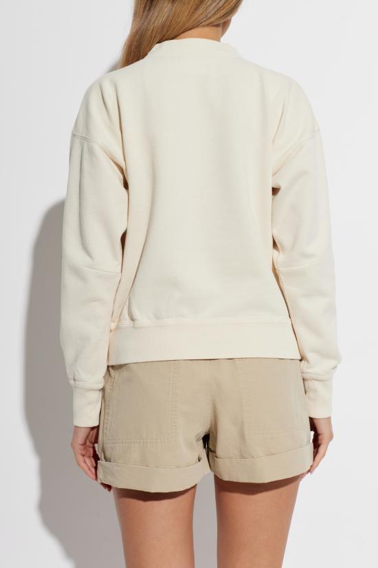 Isabel Marant Moby Logo Sweatshirt Pink Cotton Pullover