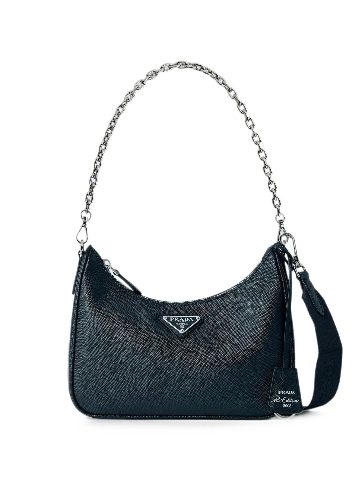 PRADA Black Nylon Shoulder Bag