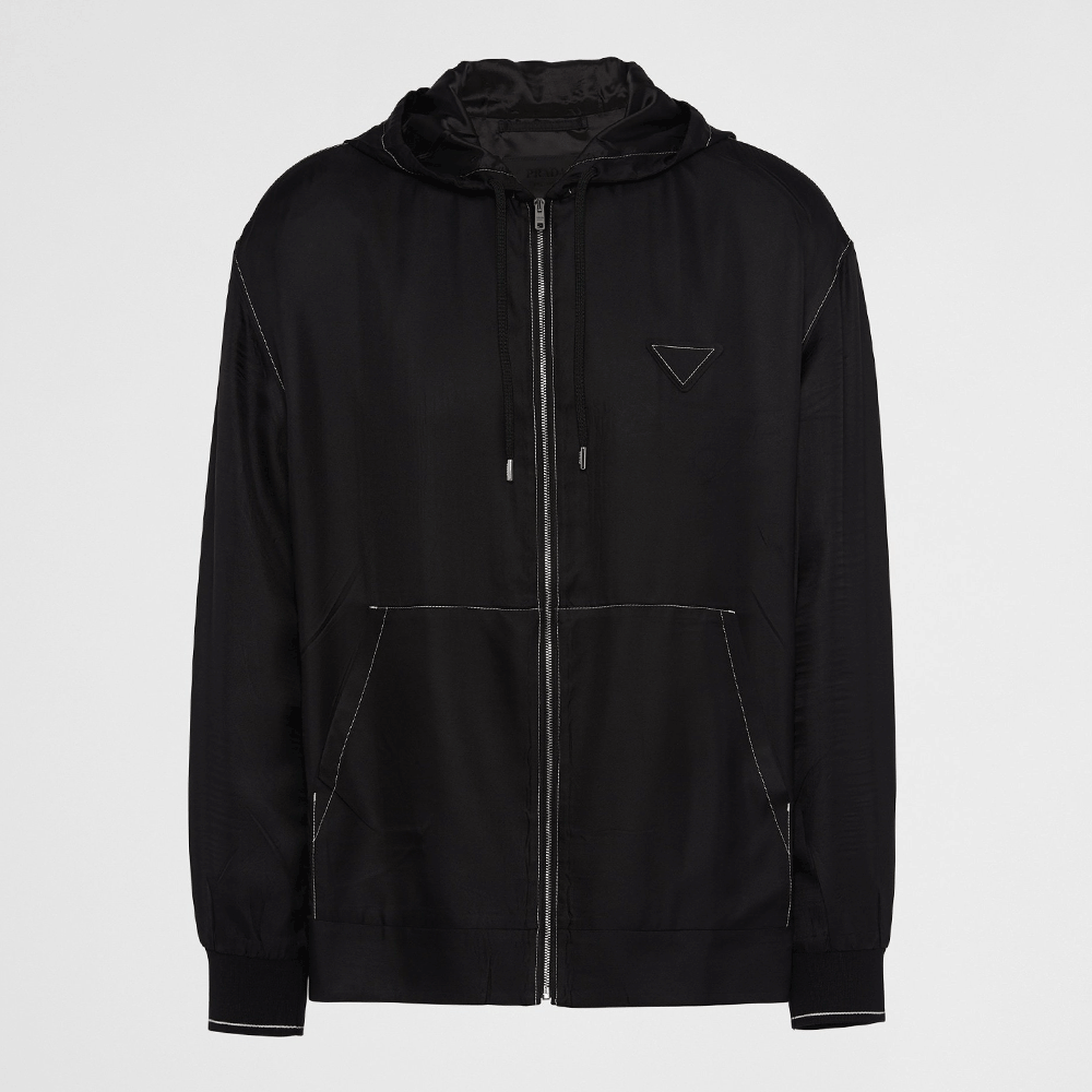 PRADA Men’s Silk Bomber Jacket SGC197 1QWC F0002