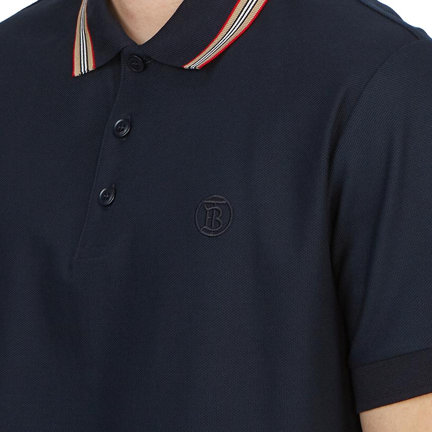 BURBERRY Pierson Replen Short Sleeve Polo Shirt Black Men