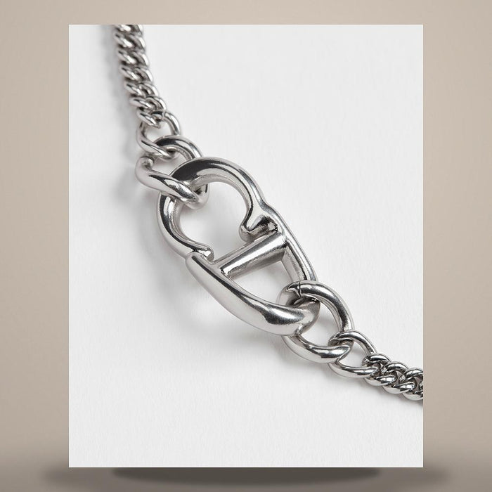 DIOR Silver-Finish Brass CD Icon Slim Chain Link Bracelet B3206HOMMTD000