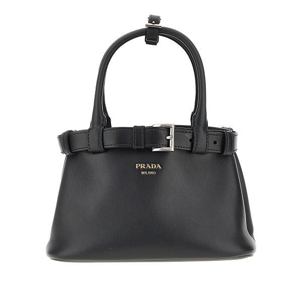 PRADA Black Leather Shoulder Bag
