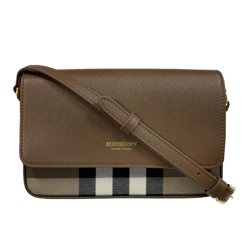 BURBERRY Mini Crossbody Bag New Hampshire Check Brown 80845001 81072701