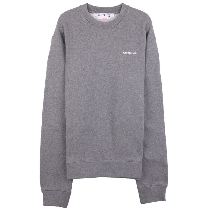 OFF WHITE Wave Graphic Crewneck Sweatshirt Men's Black