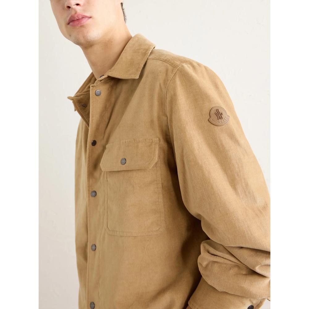 Moncler Men’s Corduroy Shirt Jacket Brown
