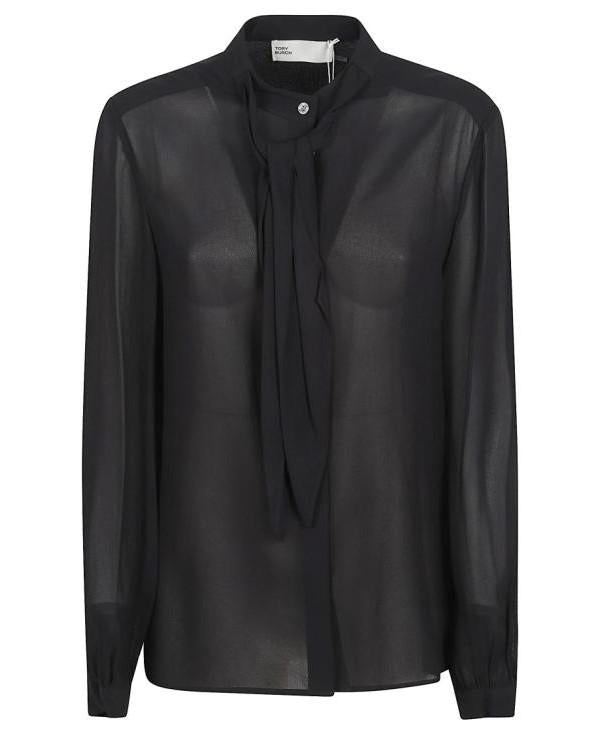 Tory Burch Georgette Bow Blouse 176348 001
