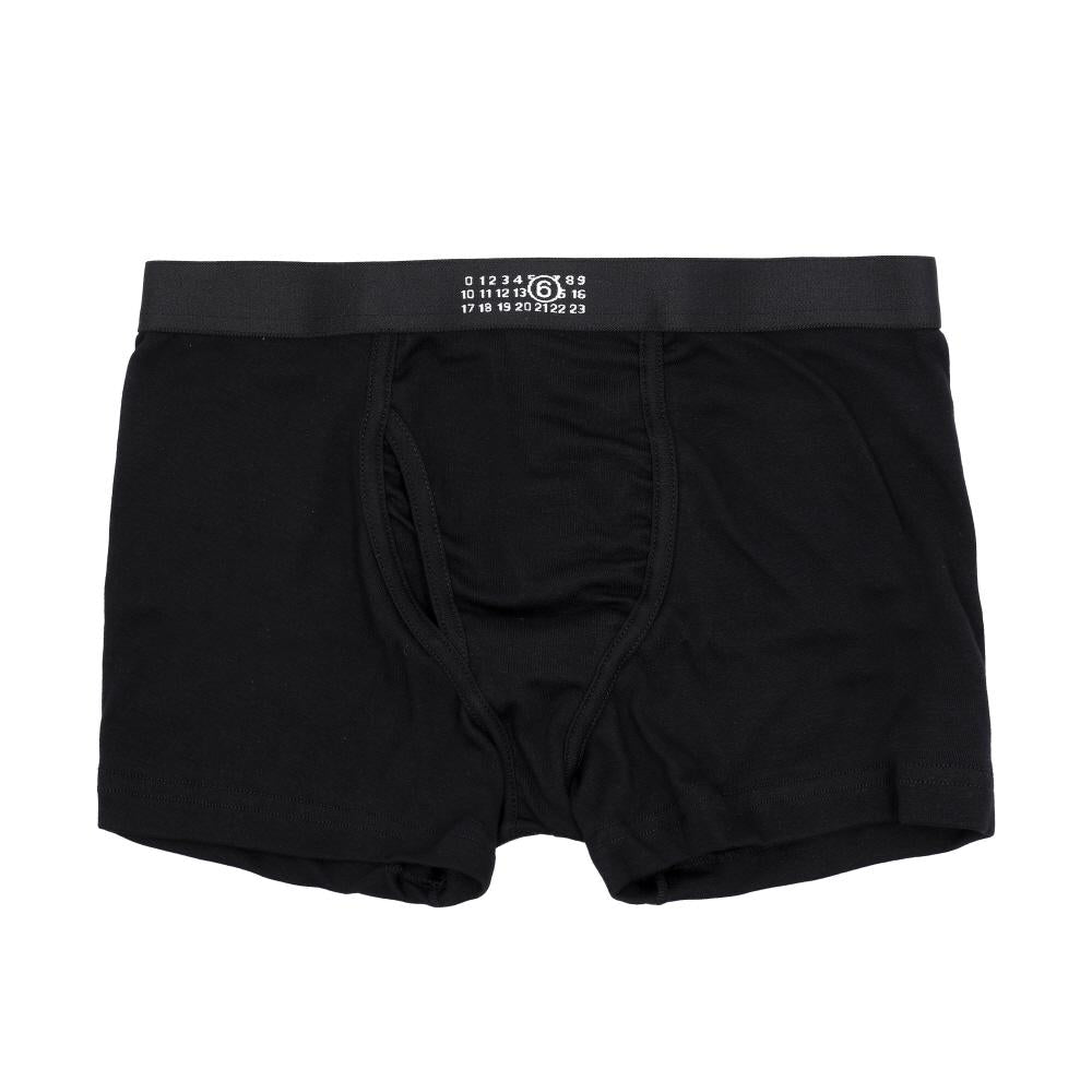 Maison Margiela Numbering Logo Boxer Briefs Men Underwear Black