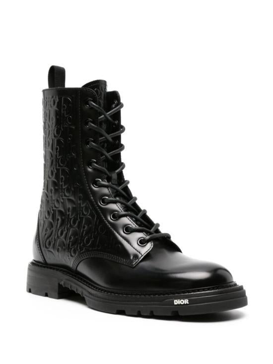 DIOR Leather Ankle Boots for Men 3BO250ZIV969 BLACK DOM