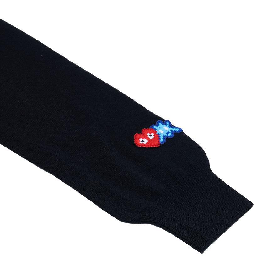 Comme des Garcons Invader Knit Cardigan Men P1N088 BLACK