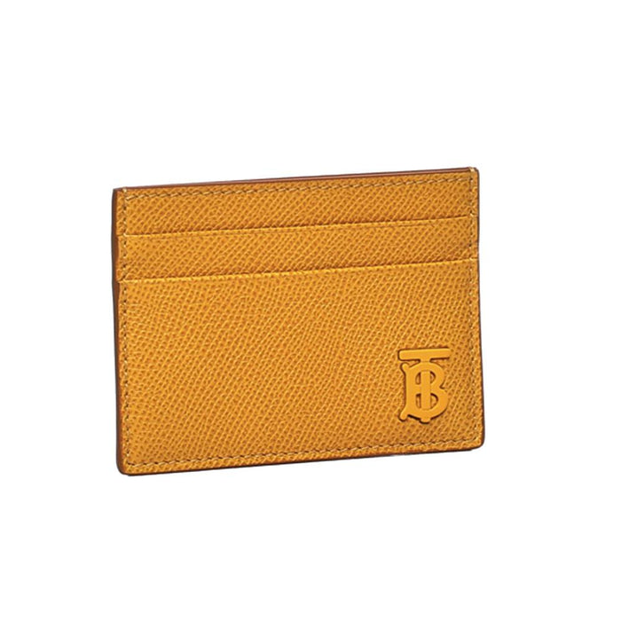 BURBERRY Yellow Sandon TB Logo Card Holder Wallet