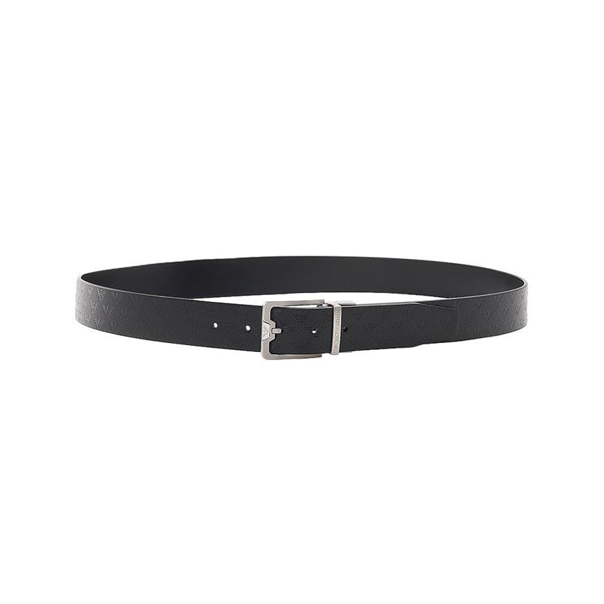 Emporio Armani Men’s Eagle Reversible Leather Belt Navy/Black