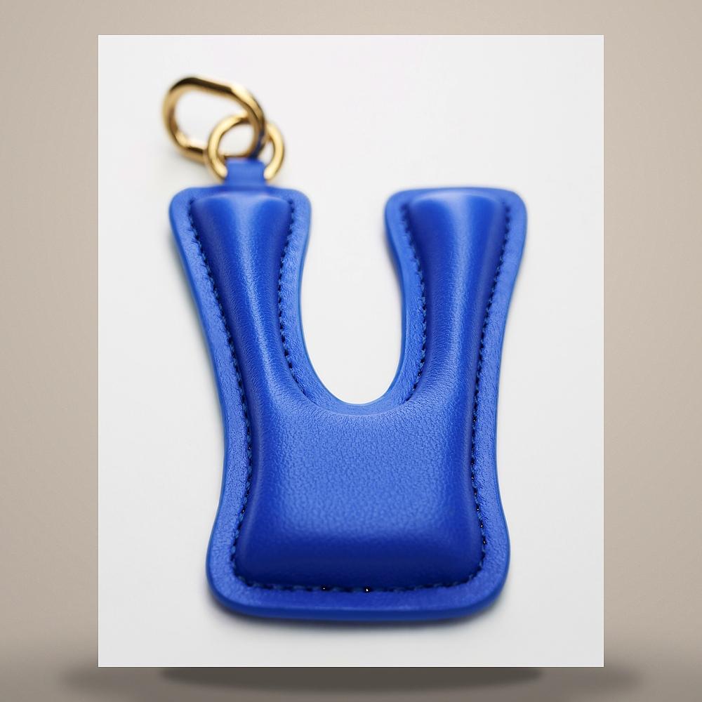 CELINE Alphabet Charm V Letter Lambskin Gold-Finish Brass Ultra B B10F44V61 07QH