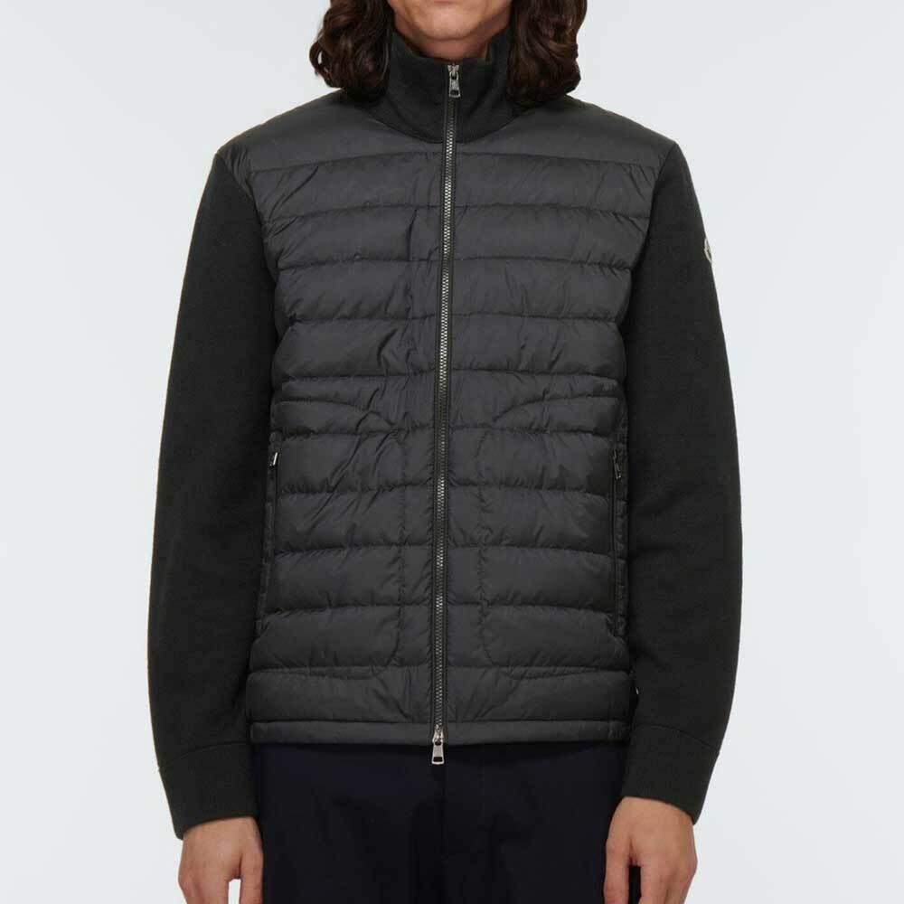 Moncler Padded Zip-Up Knit Cardigan Jacket for Men 9B50700 A9341 999