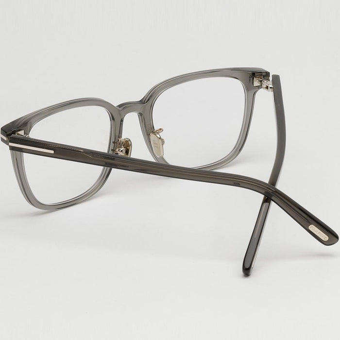 TOM FORD Blue Light Blocking Square Transparent Gray Acetate Eyegla TF5998KB 020