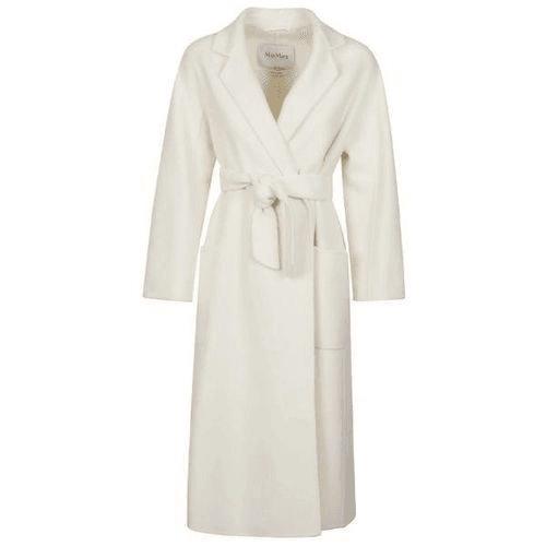 Max Mara White Wool Blend Coat 1101113100111011131600001
