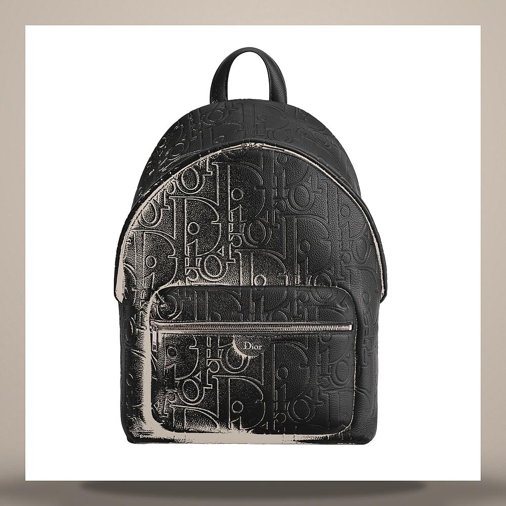 DIOR Rider Zip Backpack Black Gravity Grain Leather Shoulder Ba 1DBBA266MLL H00N