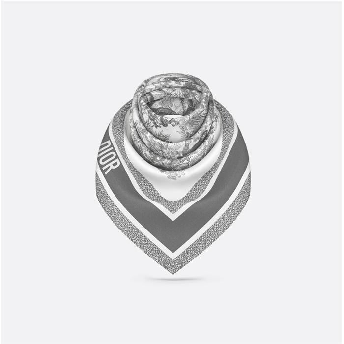 DIOR Toile de Jouy Sauvage 90 Square Scarf Navy Silk Scarf for 15JOU090I602 C805