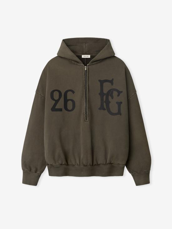 Fear of God Women’s Hooded T-Shirt Pullover T FG9M12 9945BHF 298 FADED BROWN DOM
