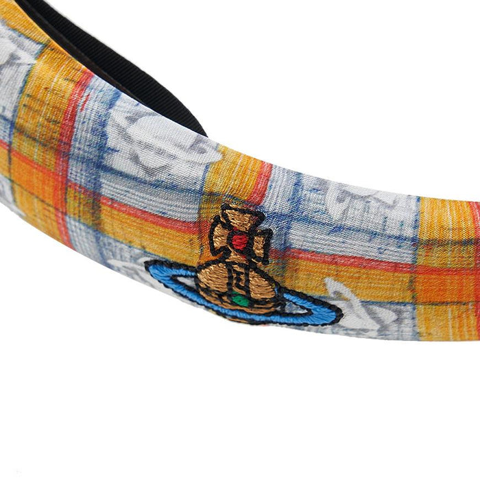 Vivienne Westwood ORB Logo Embroidered Headband Navy