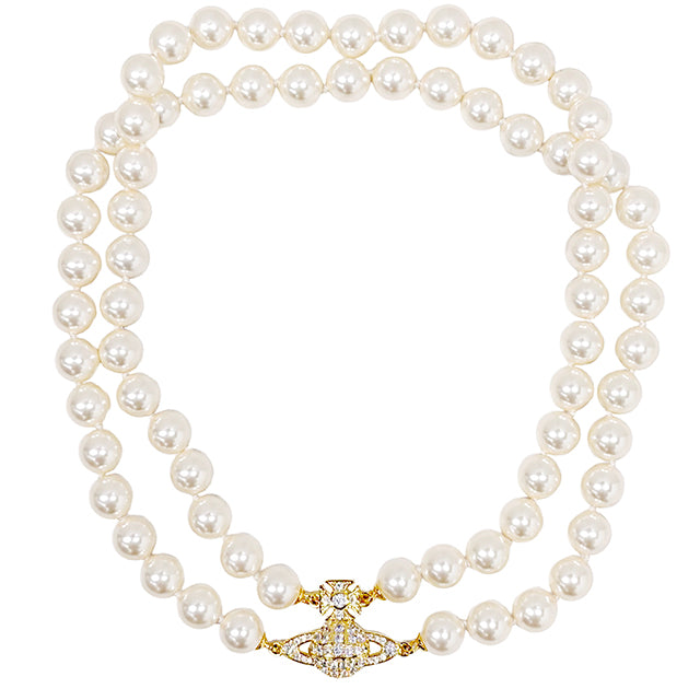 Vivienne Westwood Graziella Pearl Choker Necklace