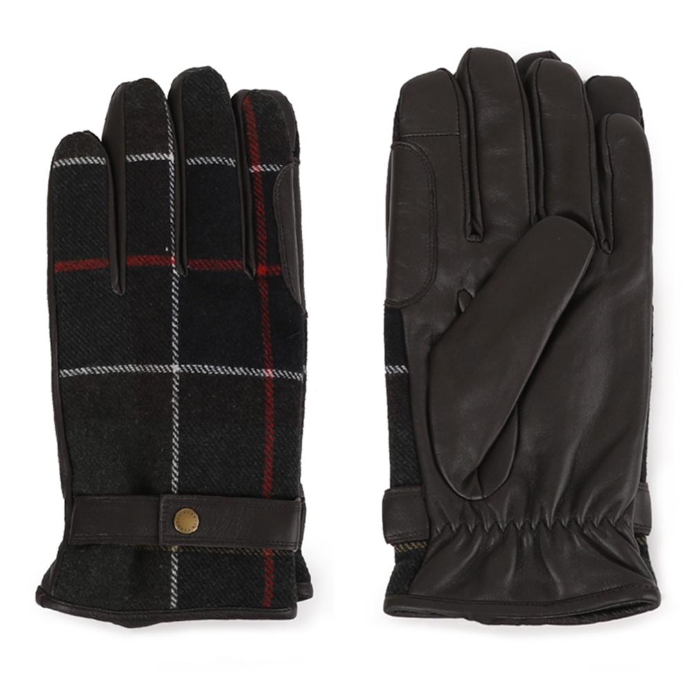 Barbour Men’s Tartan Leather Gloves