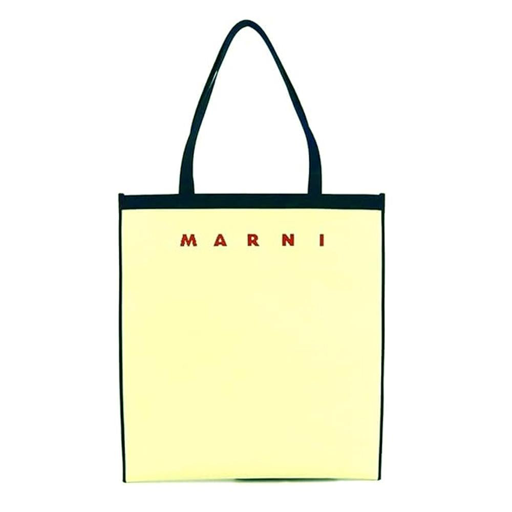 Marni Logo Two-Tone Tote Bag