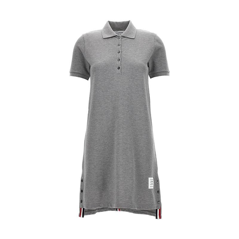 THOM BROWNE Gray Center-Back Stripe Women’s Polo Mini Dress FJD027A 00050 055