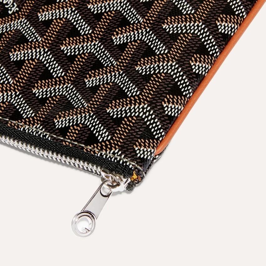 GOYARD Brown Black Tan Senat PM Clutch Pouch for Women SENAT2 PM LTY01 CL03P