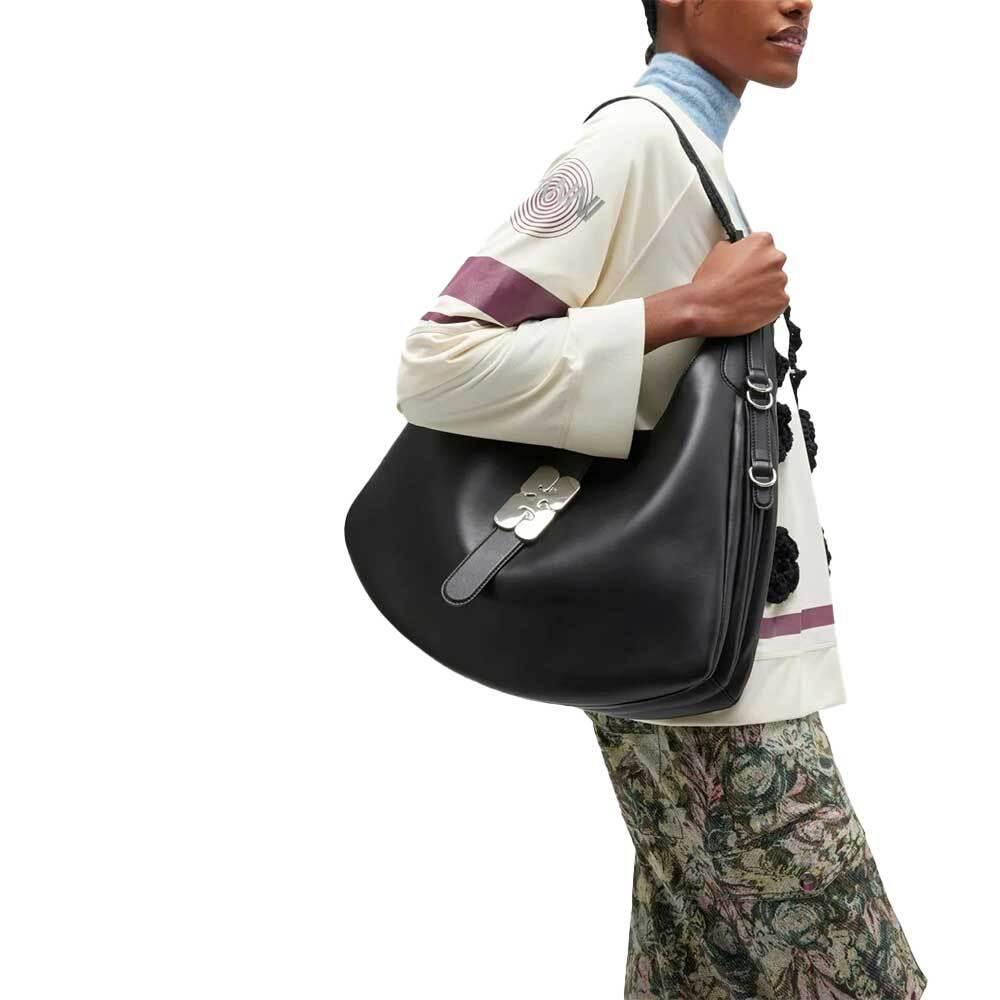 GANNI Black Small Kart Tote Bag A7296 099