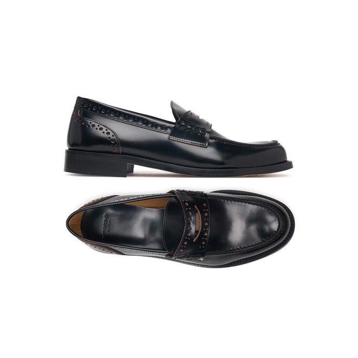 Max Mara Black Leather Penny Loafers 2625526134 001