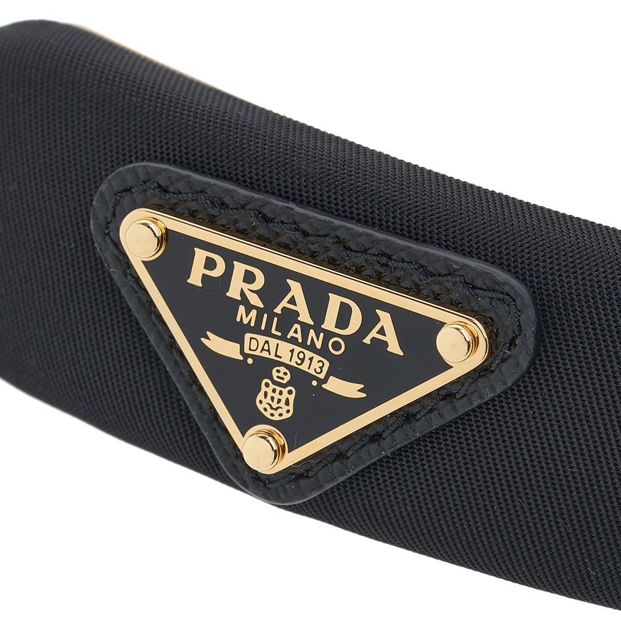 PRADA Re-Nylon Hair Clip Women Brown Hair Accessory