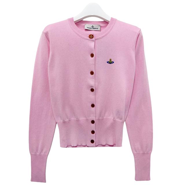 Vivienne Westwood BEA Embroidered Pink Cardigan