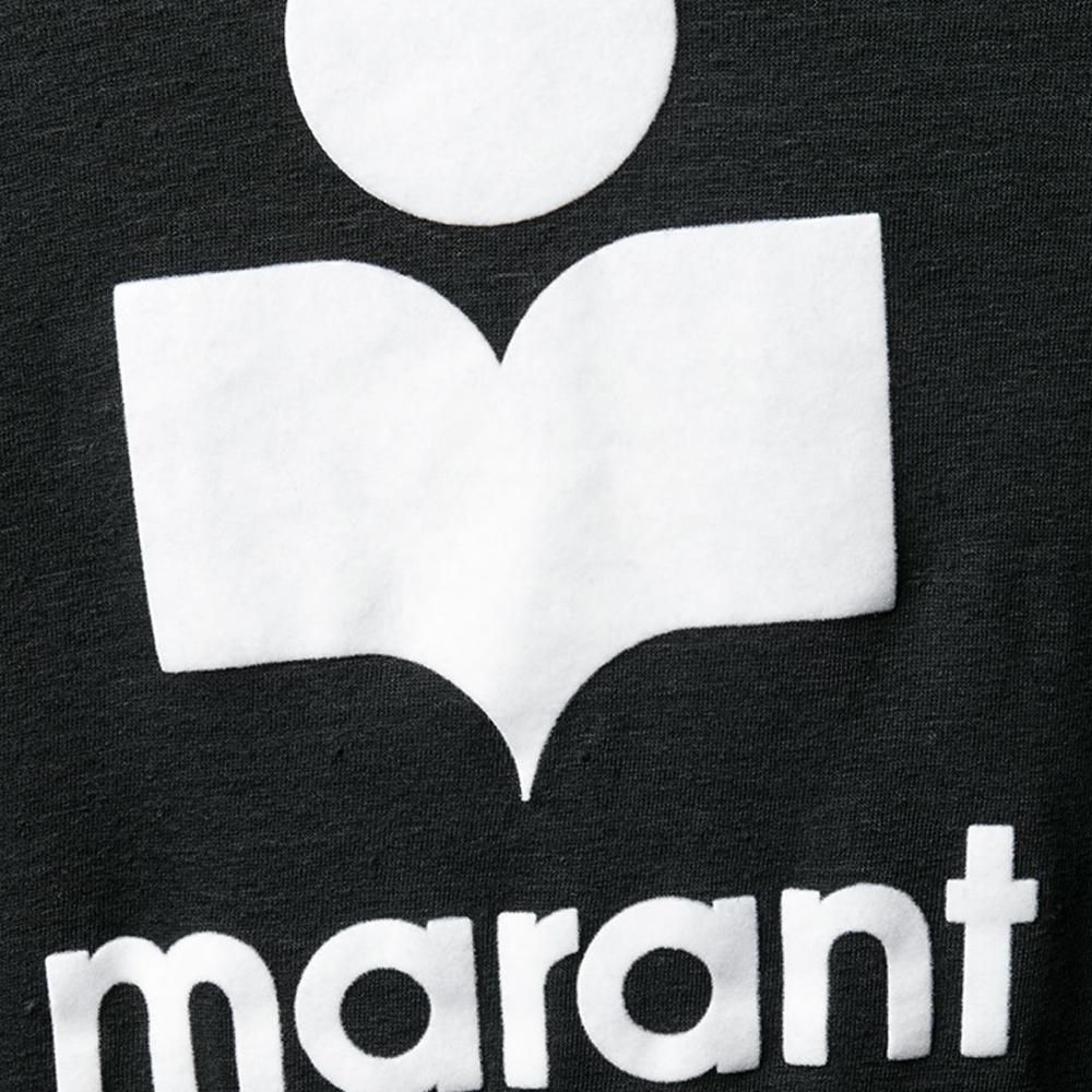 Isabel Marant KIEFFER Linen T-Shirt Black Men’s Top