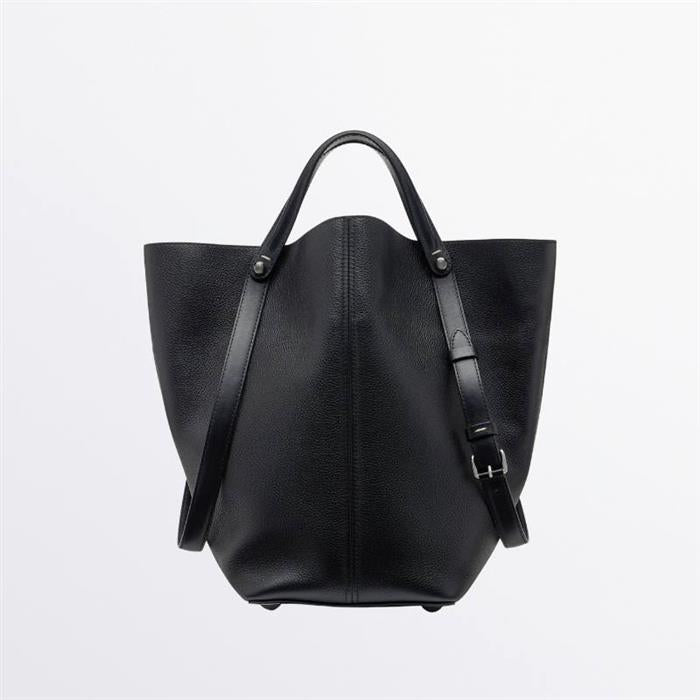 Maison Margiela Dress Age Medium Tote Bag Black Leather